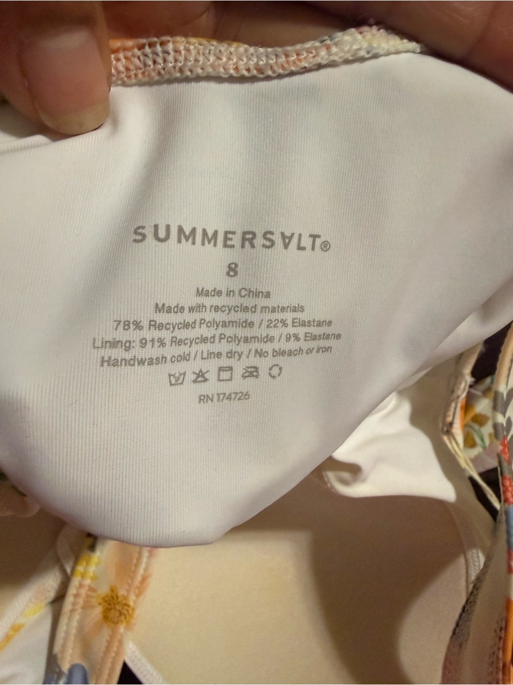 NWT | summersalt x Rifle Paper|  Marguerite Floral Wrap One-Piece Swimsuit - Picture 4 of 7